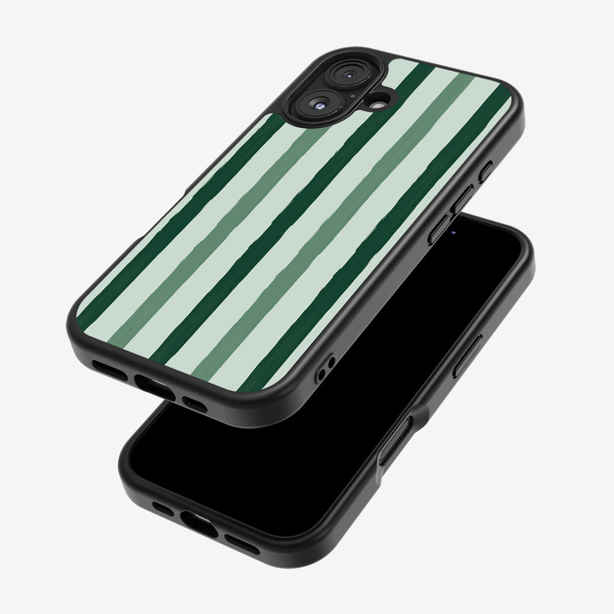 Green Watercolor Stripes - iPhone 17 Case #case type_core (magsafe), #case type_core (non magsafe)