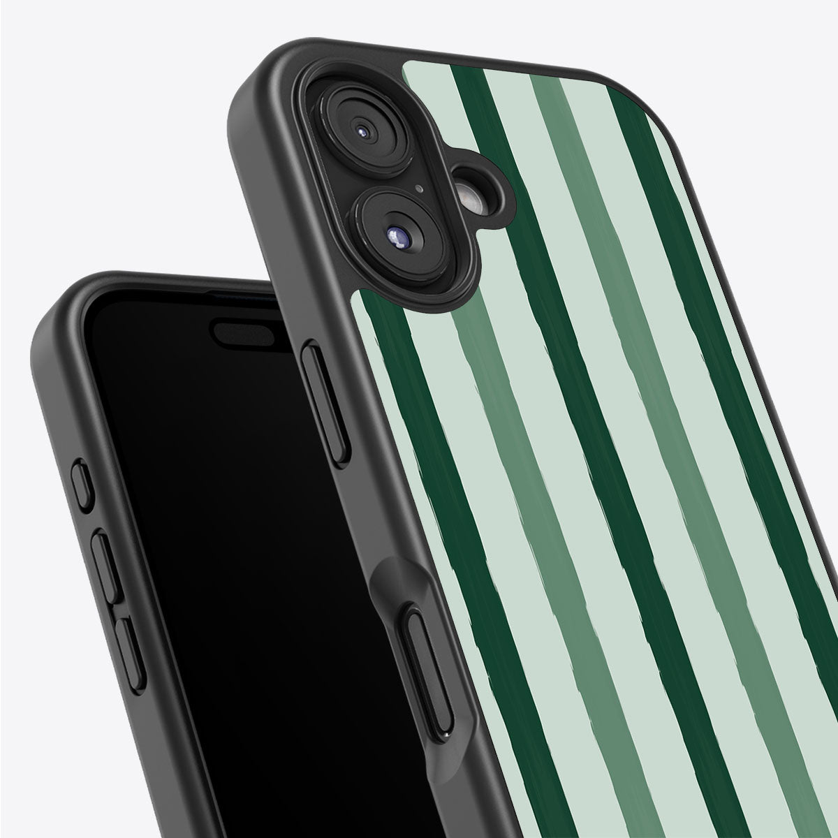 Green Watercolor Stripes - iPhone 17 Case #case type_core (non magsafe)