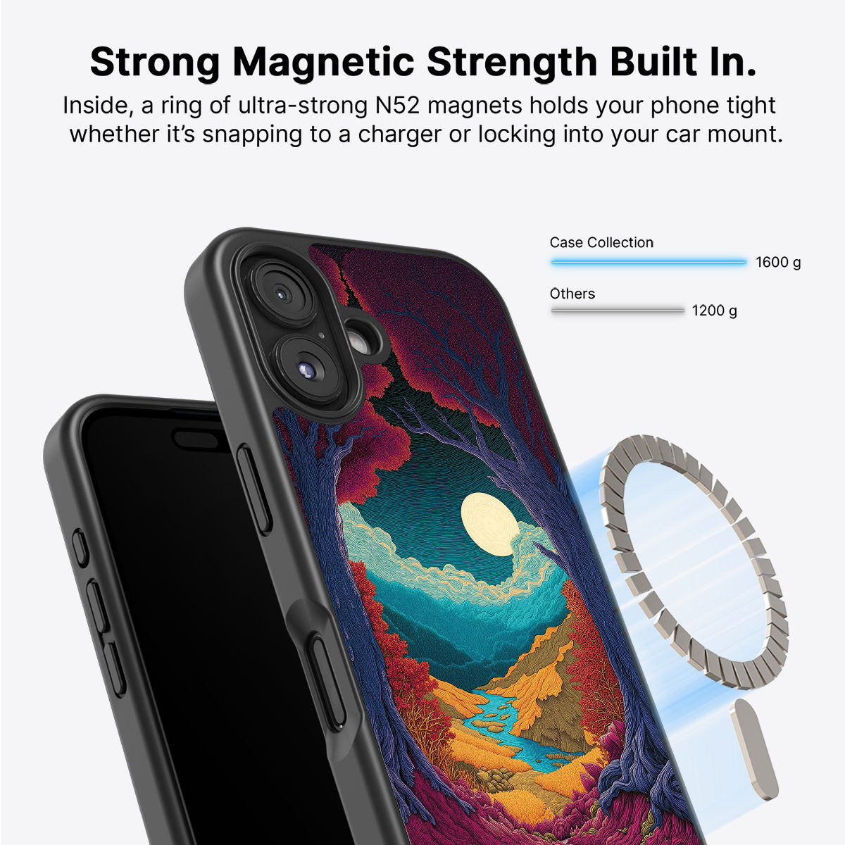 Celestial Designer iPhone 17 Case – Harvest Moon | MagSafe