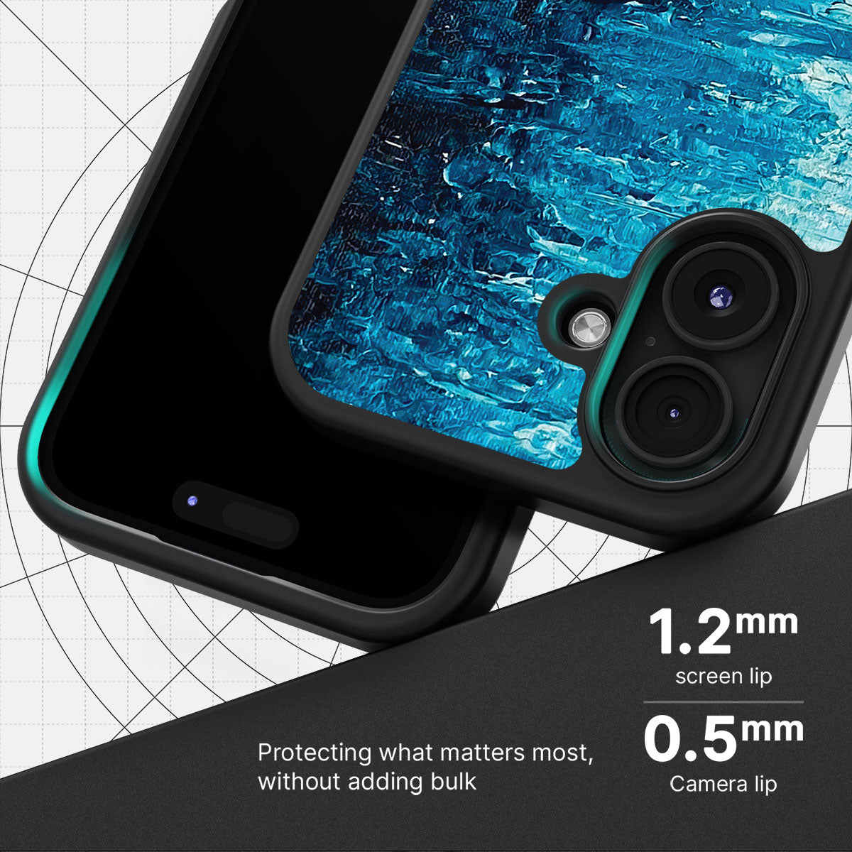 Indigo Impasto - iPhone 17 Case #case type_core (magsafe), #case type_core (non magsafe)