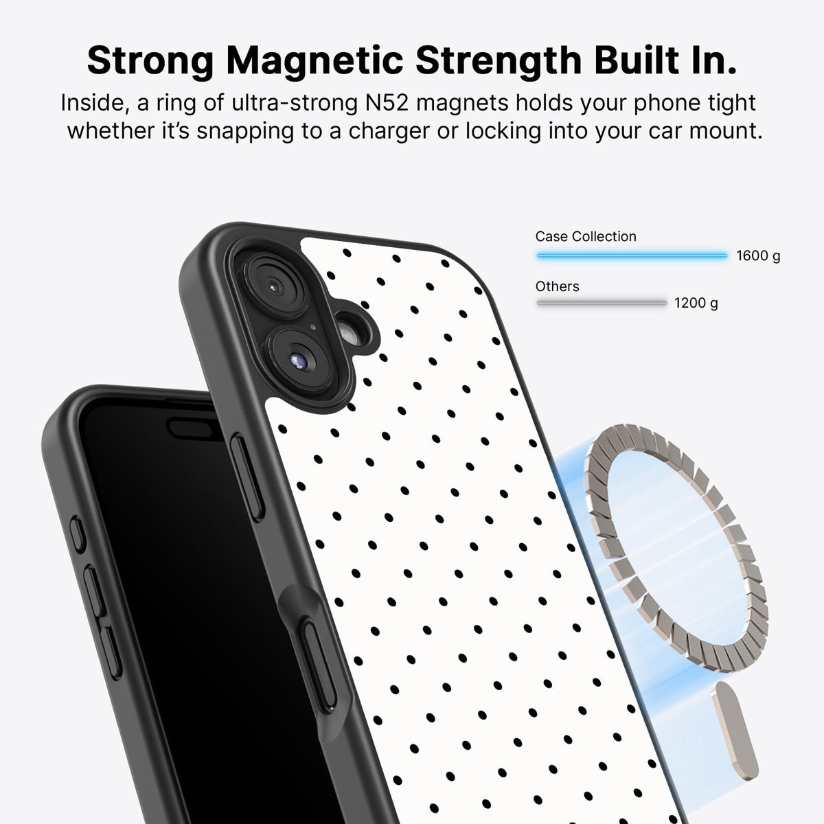 iPhone 17 MagSafe case – Ivory Sprinkle design