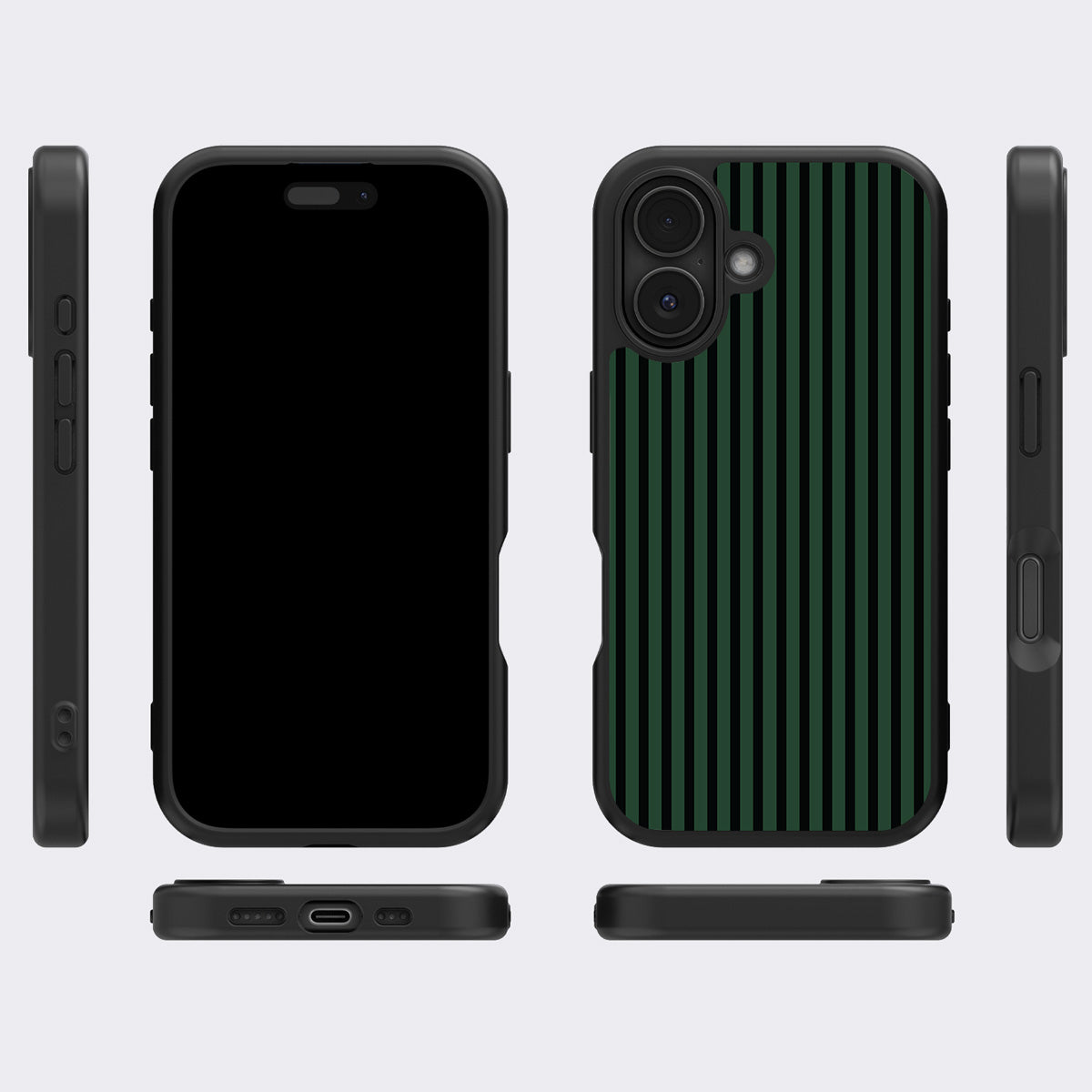 Green Stripe iPhone 17 Case – Jungle Rule | MagSafe