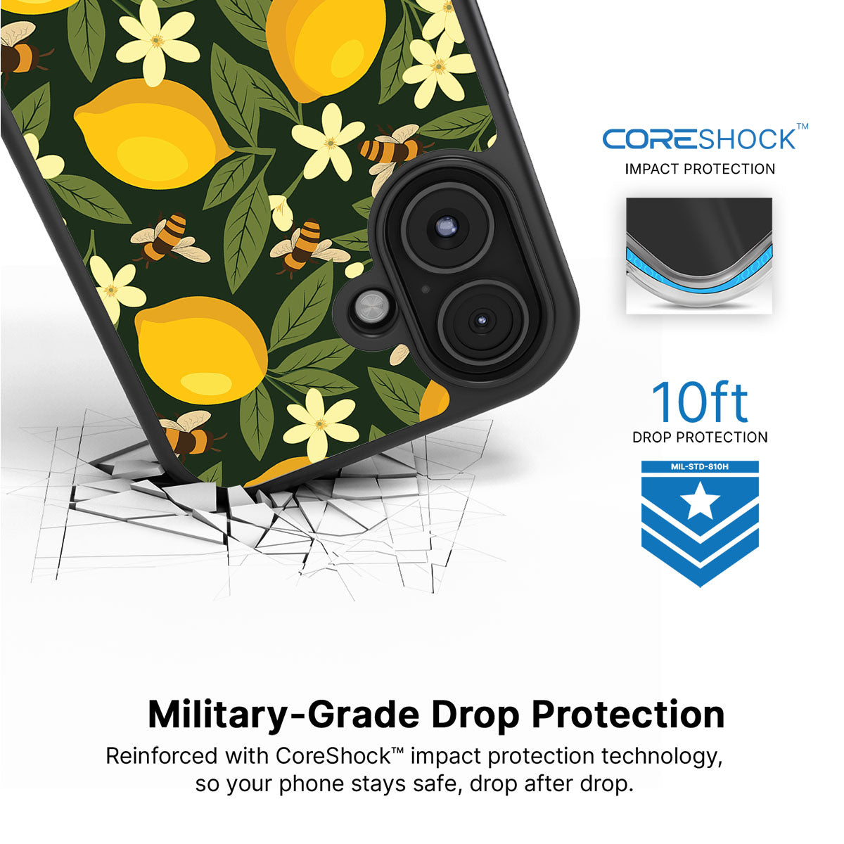 Lemon and Bees - iPhone 17 Case #case type_core (magsafe), #case type_core (non magsafe)