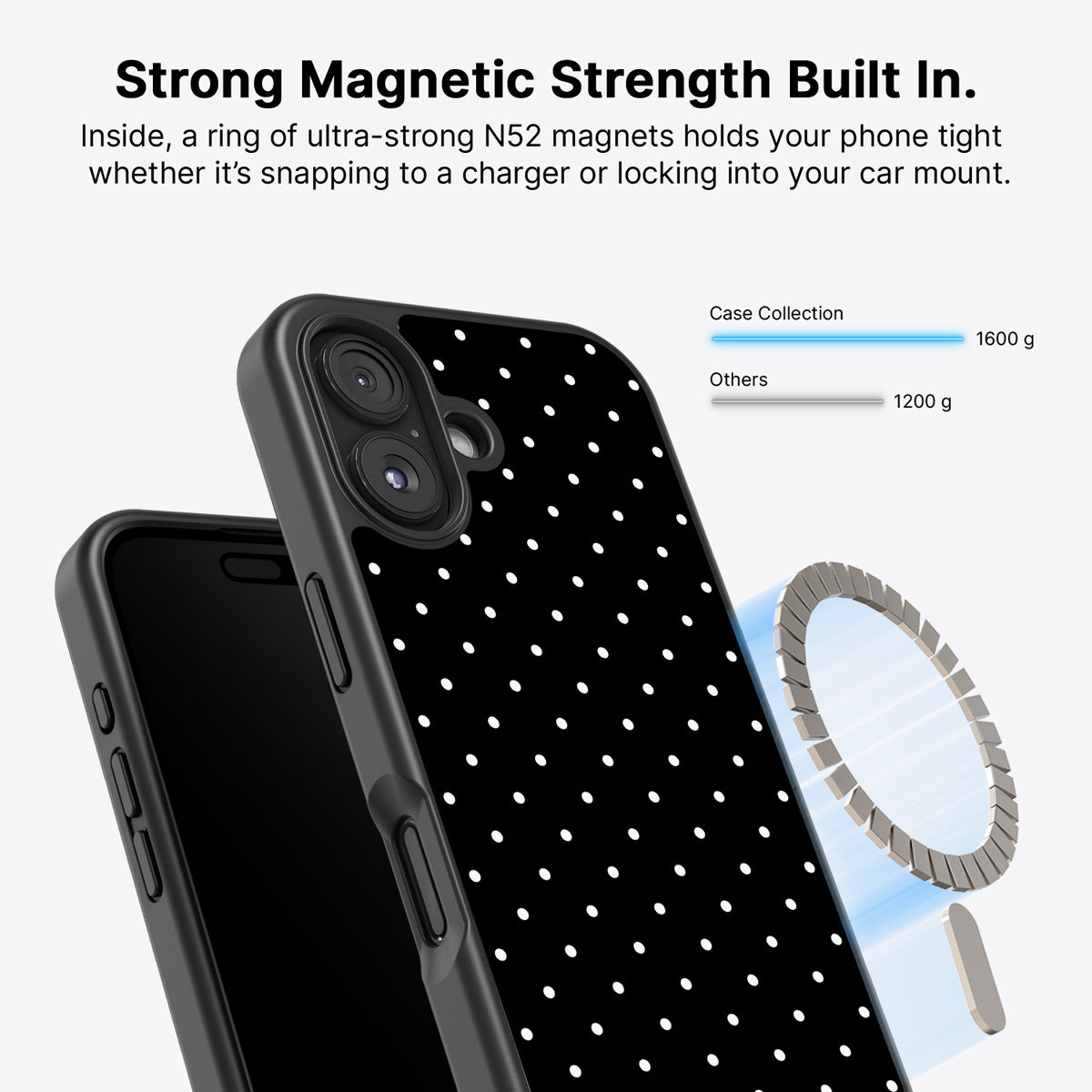 iPhone 17 MagSafe case – Midnight Confetti design
