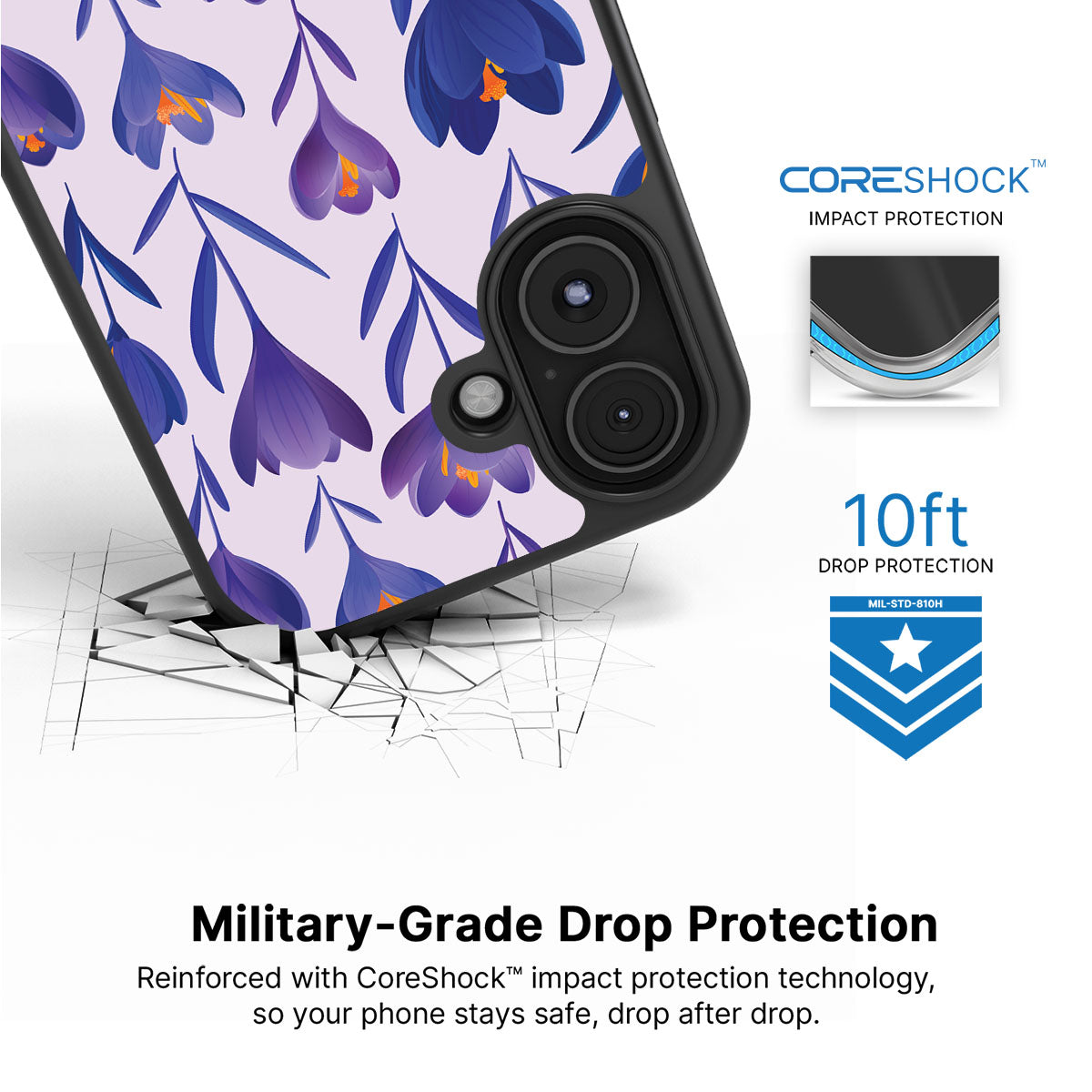 Midnight Crocus - iPhone 17 Case #case type_core (magsafe), #case type_core (non magsafe)