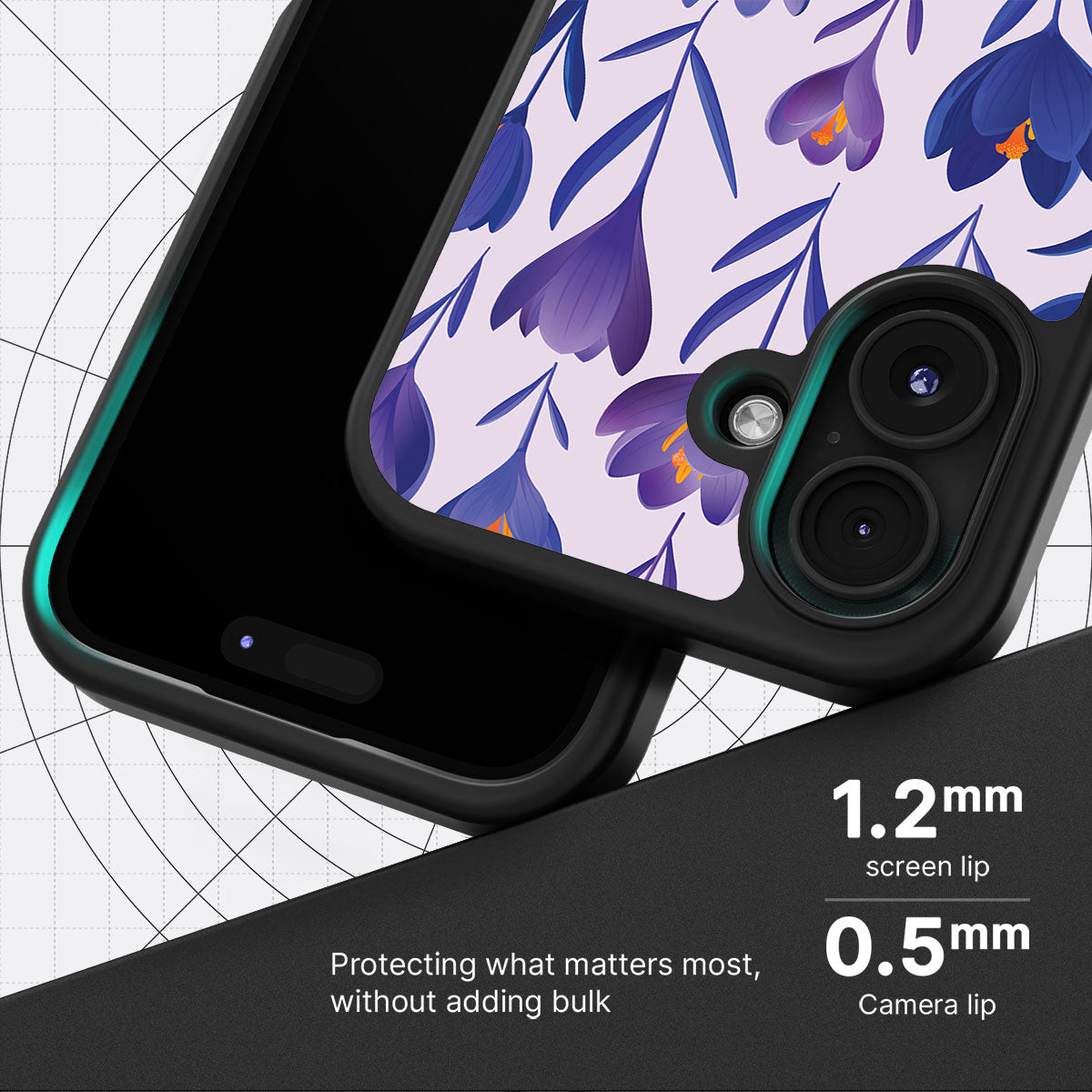 Midnight Crocus - iPhone 17 Case #case type_core (magsafe), #case type_core (non magsafe)