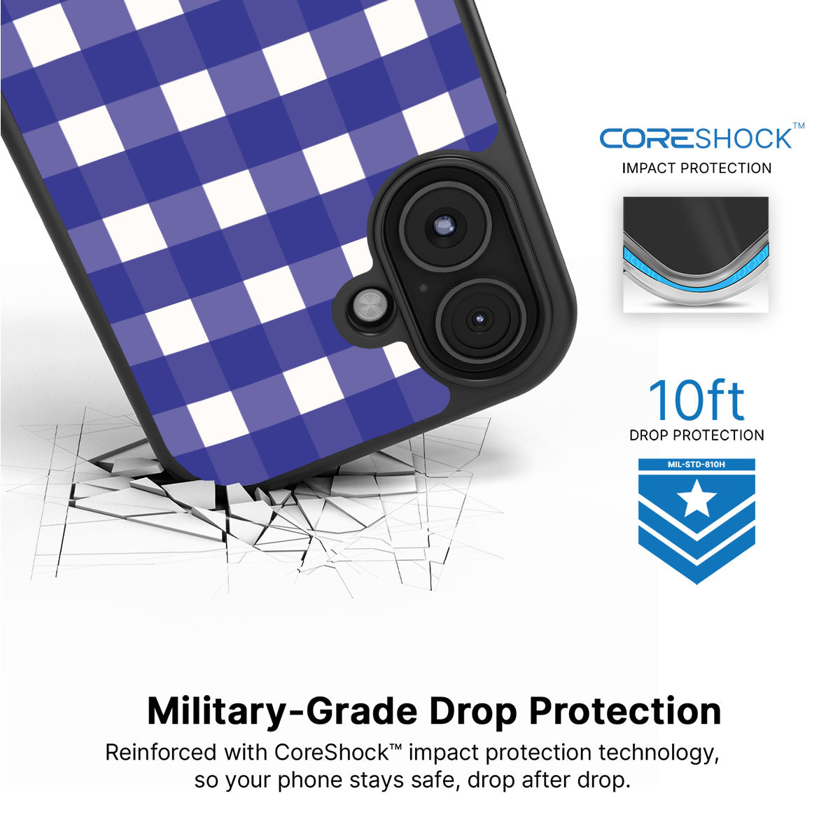 Nautical Grid - iPhone 17 Case