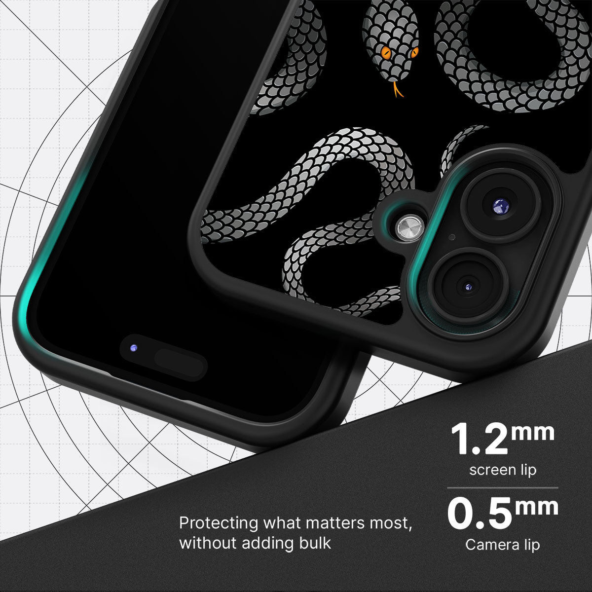 Noir Serpent - iPhone 17 Case #case type_core (magsafe), #case type_core (non magsafe)