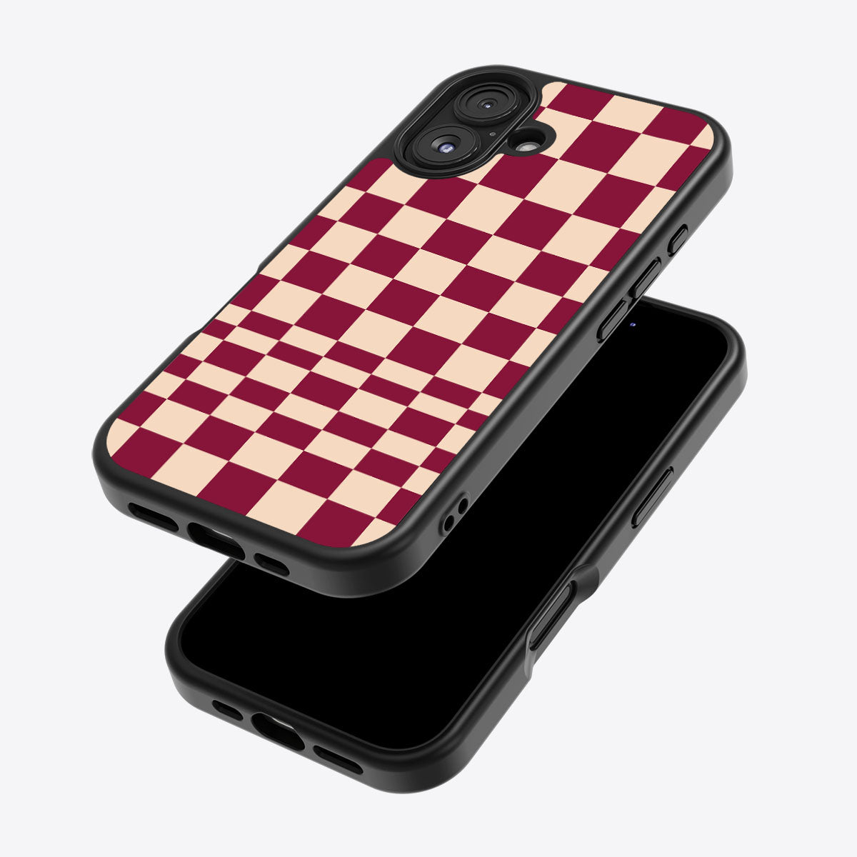 Rouge Board iPhone 17 case – back and side view