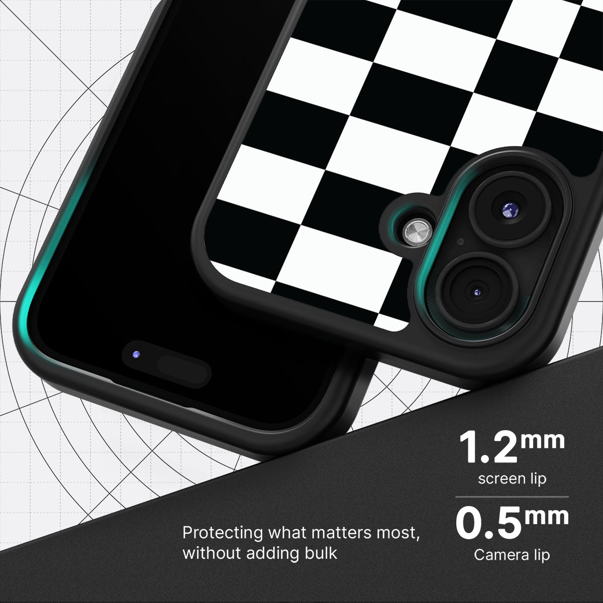 Skewed Checks - iPhone 17 Case  #case type_core (magsafe), #case type_core (non magsafe)