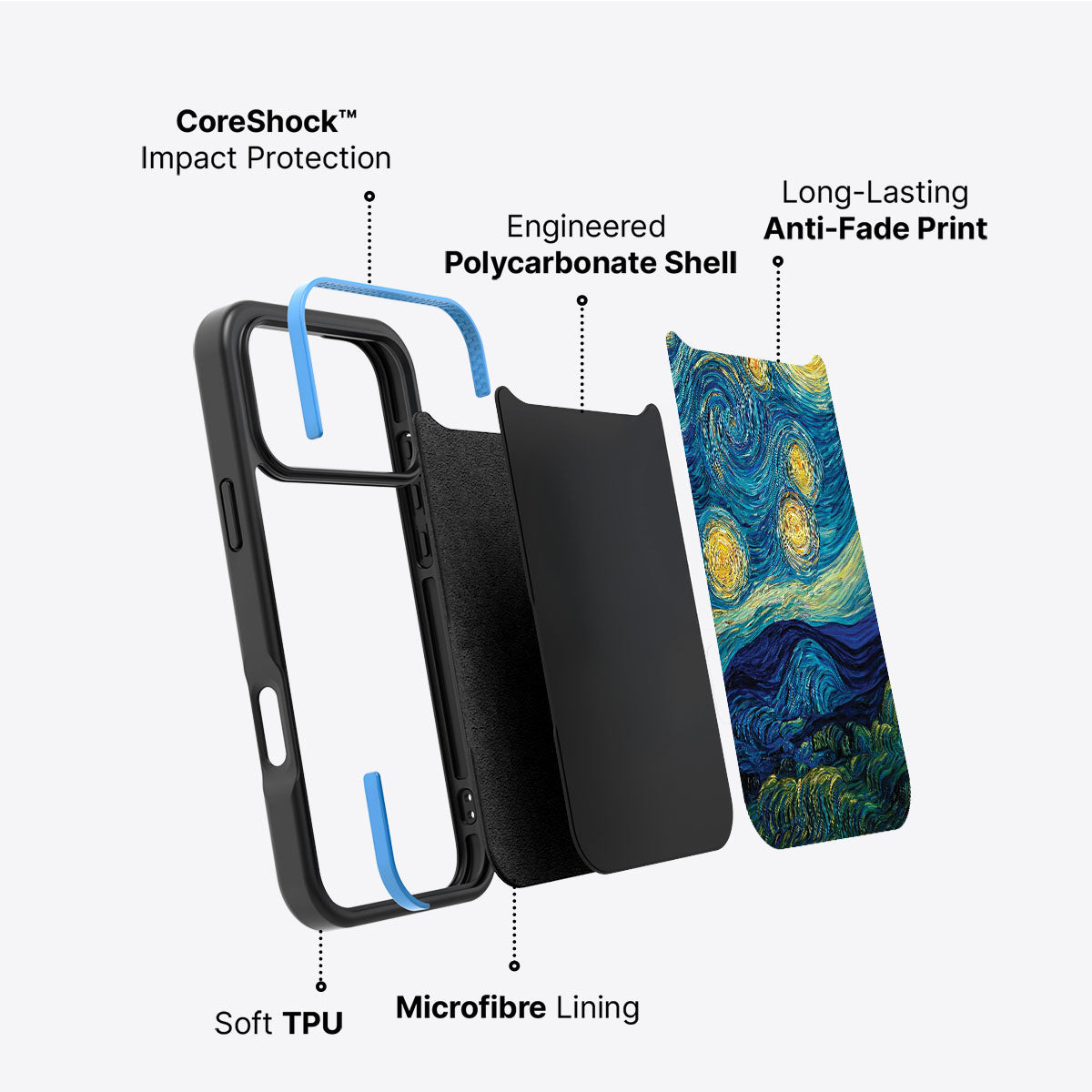 Astral Waves - iPhone 17 Pro Case #case type_core (non magsafe)