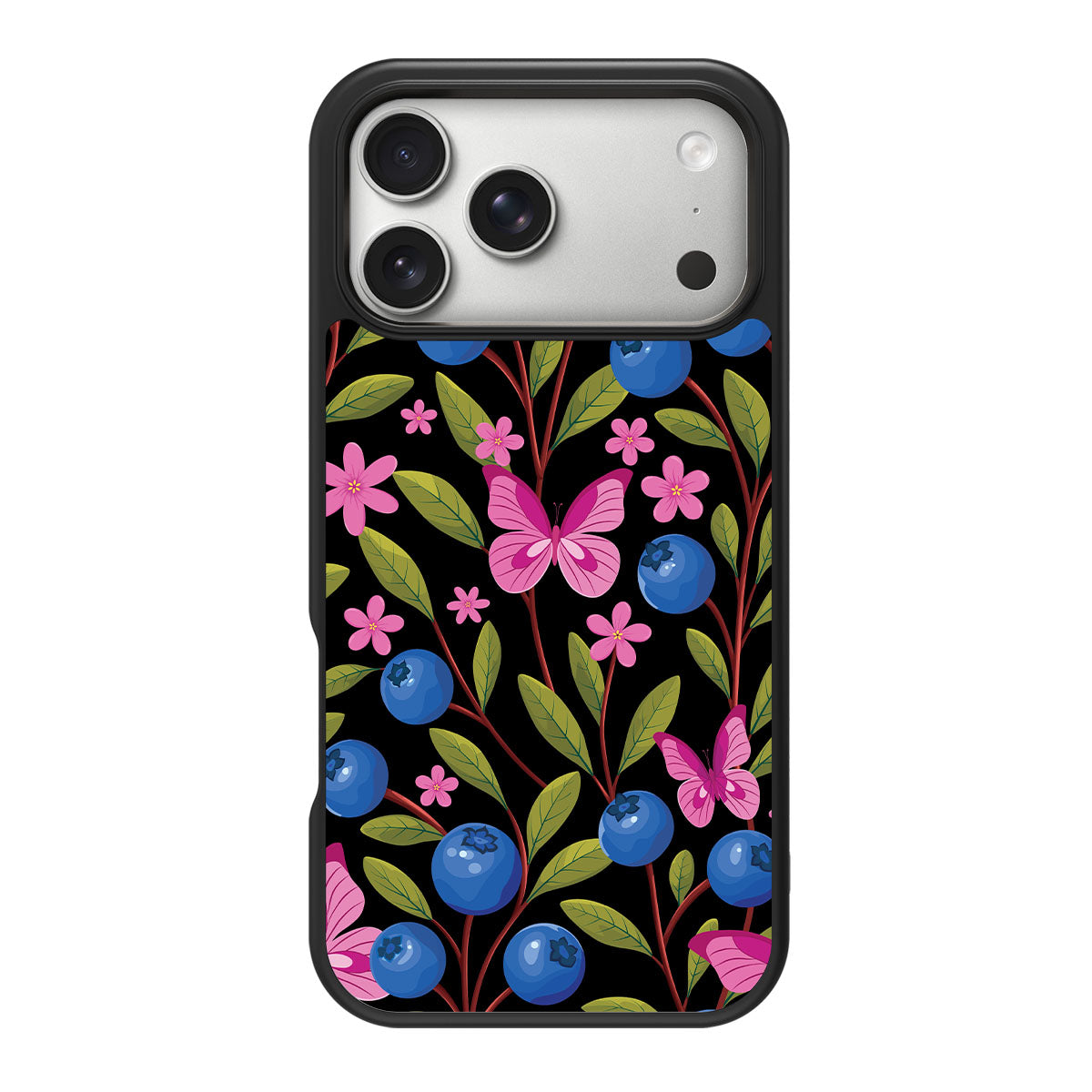 Blueberry Butterflies - iPhone 17 Pro Case #case type_core (magsafe), #case type_core (non magsafe)