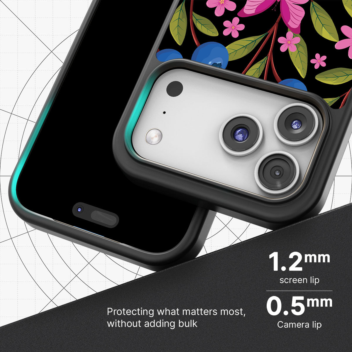 Blueberry Butterflies - iPhone 17 Pro Case #case type_core (magsafe), #case type_core (non magsafe)