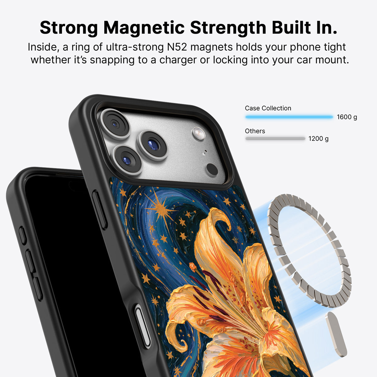 iPhone 17 Pro MagSafe case – Celestial Bloom design