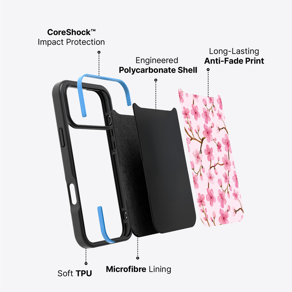 Cherry Blossom - iPhone 17 Pro Case #case type_core (non magsafe)