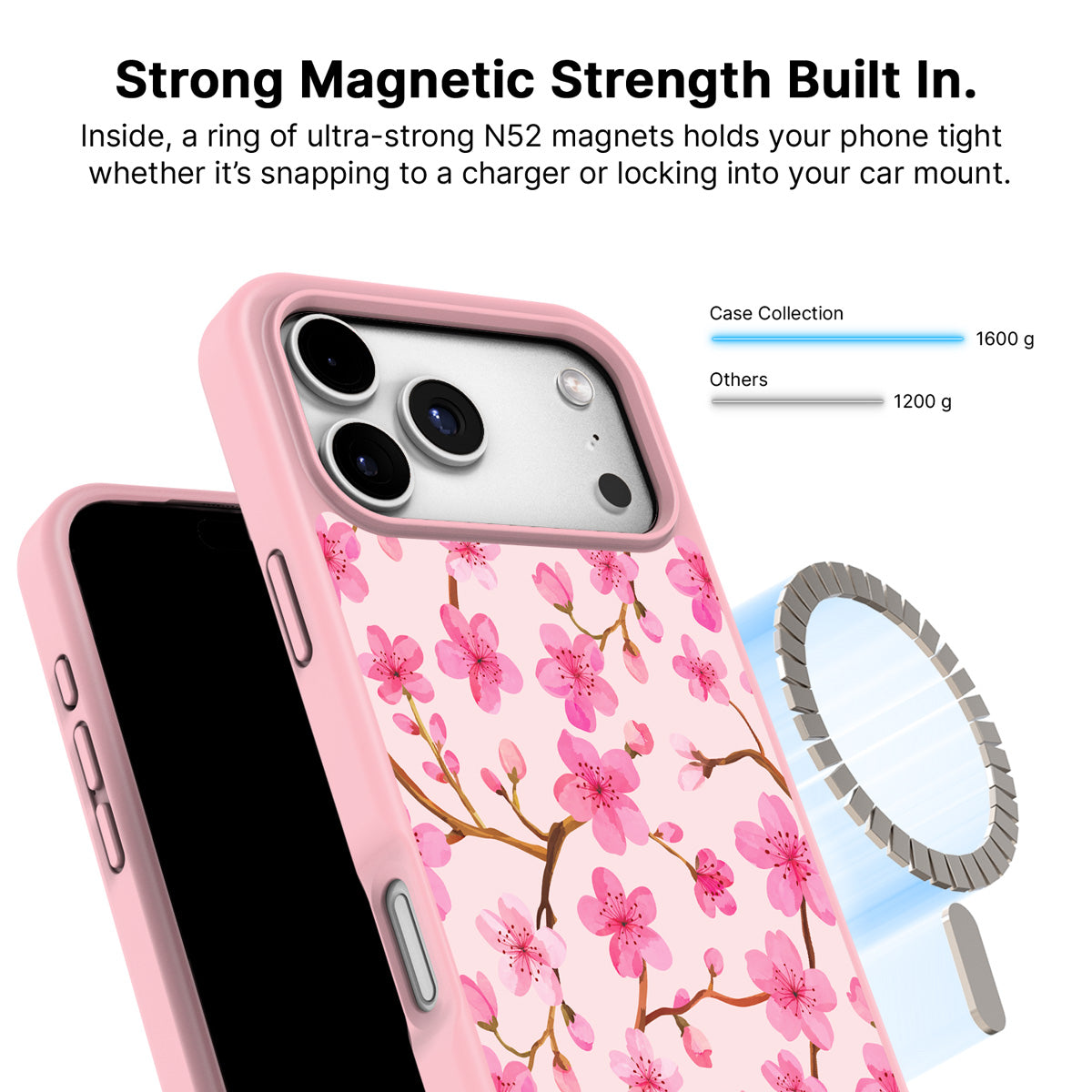 iPhone 17 Pro MagSafe case – Cherry Blossom design
