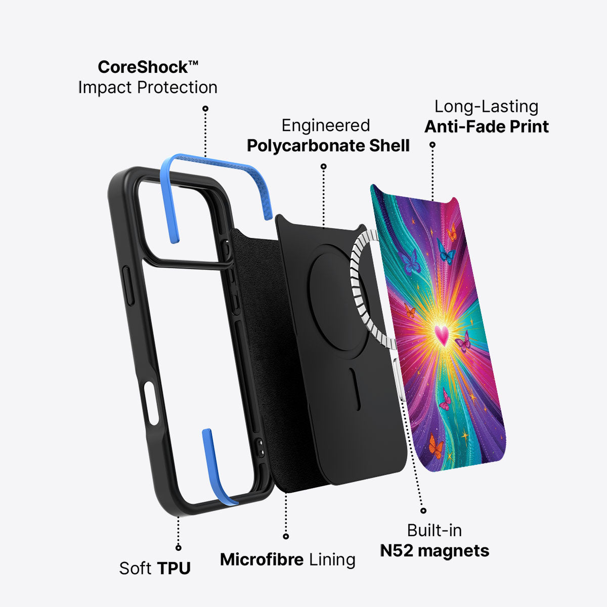 Galaxy Designer iPhone 17 Pro Case – Cosmic Aura | MagSafe