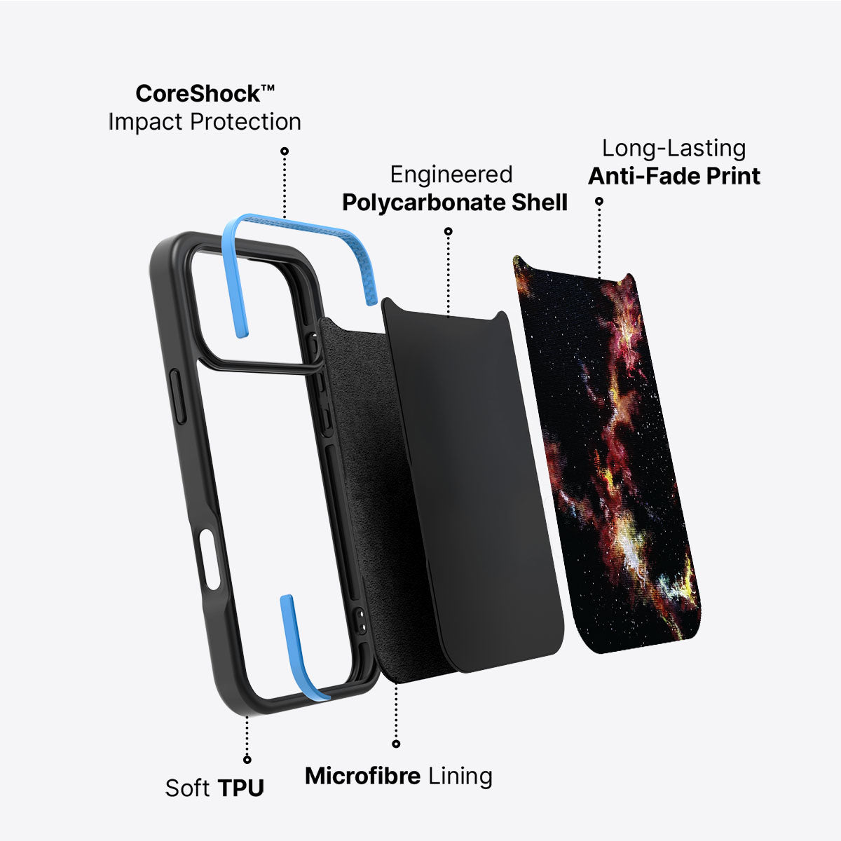 Cosmic Flare - iPhone 17 Pro Case #case type_core (non magsafe)