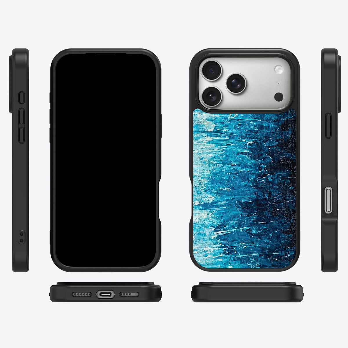 Indigo Impasto - iPhone 17 Pro Case #case type_core (magsafe), #case type_core (non magsafe)