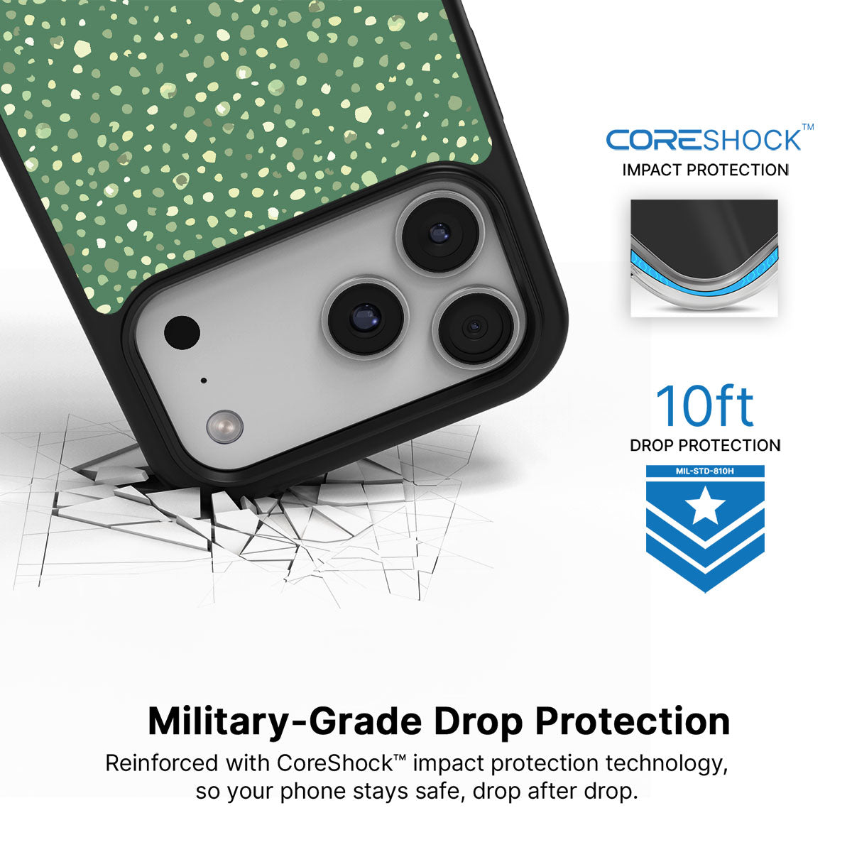 Moss Mosaic - iPhone 17 Pro Case #case type_core (magsafe), #case type_core (non magsafe)