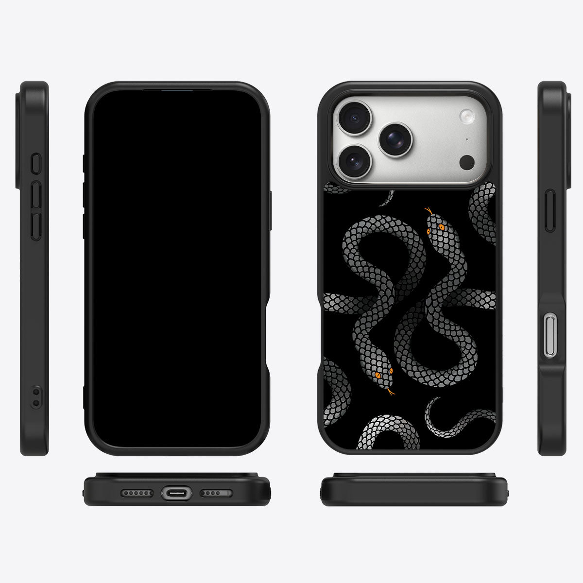 Noir Serpent - iPhone 17 Pro Case #case type_core (magsafe), #case type_core (non magsafe)