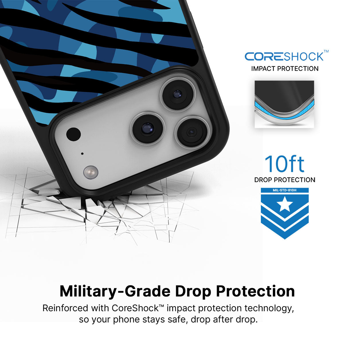 Ocean Camo - iPhone 17 Pro Case, #case type_core (magsafe), #case type_core (non magsafe)