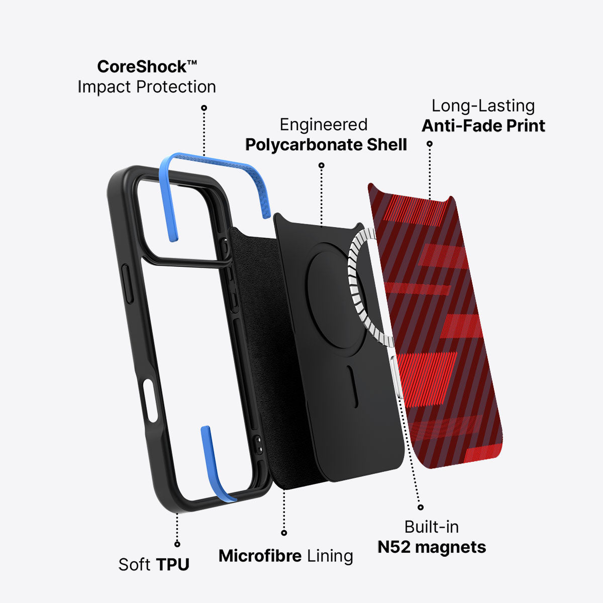 Orange Twill Play - iPhone 17 Pro Case #case type_core (magsafe)