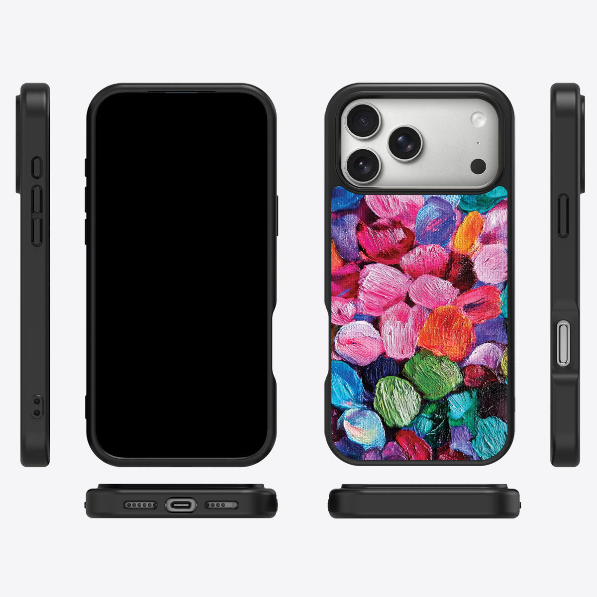 Floral Designer iPhone 17 Pro Case – Petal Mosaic | MagSafe