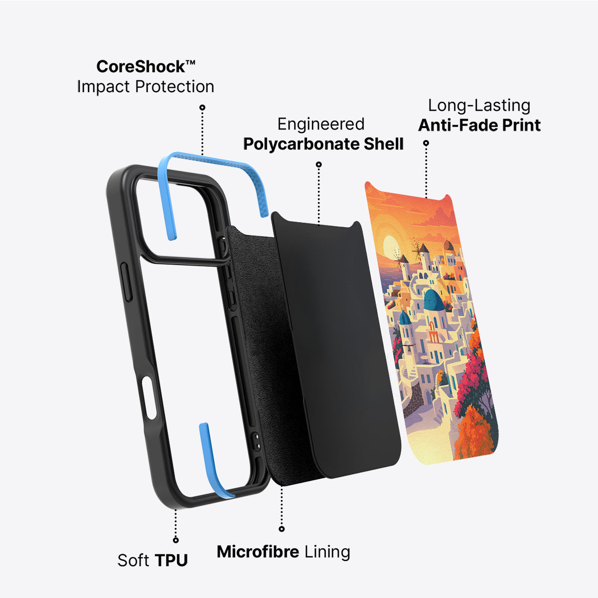 Santorini - iPhone 17 Pro Case #case type_core (non magsafe)