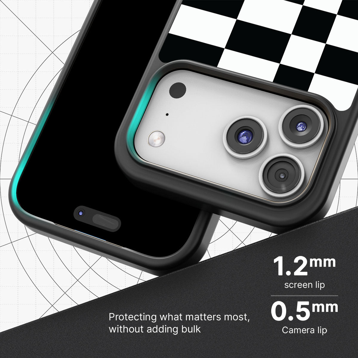 Skewed Checks - iPhone 17 Pro Case  #case type_core (magsafe), #case type_core (non magsafe)