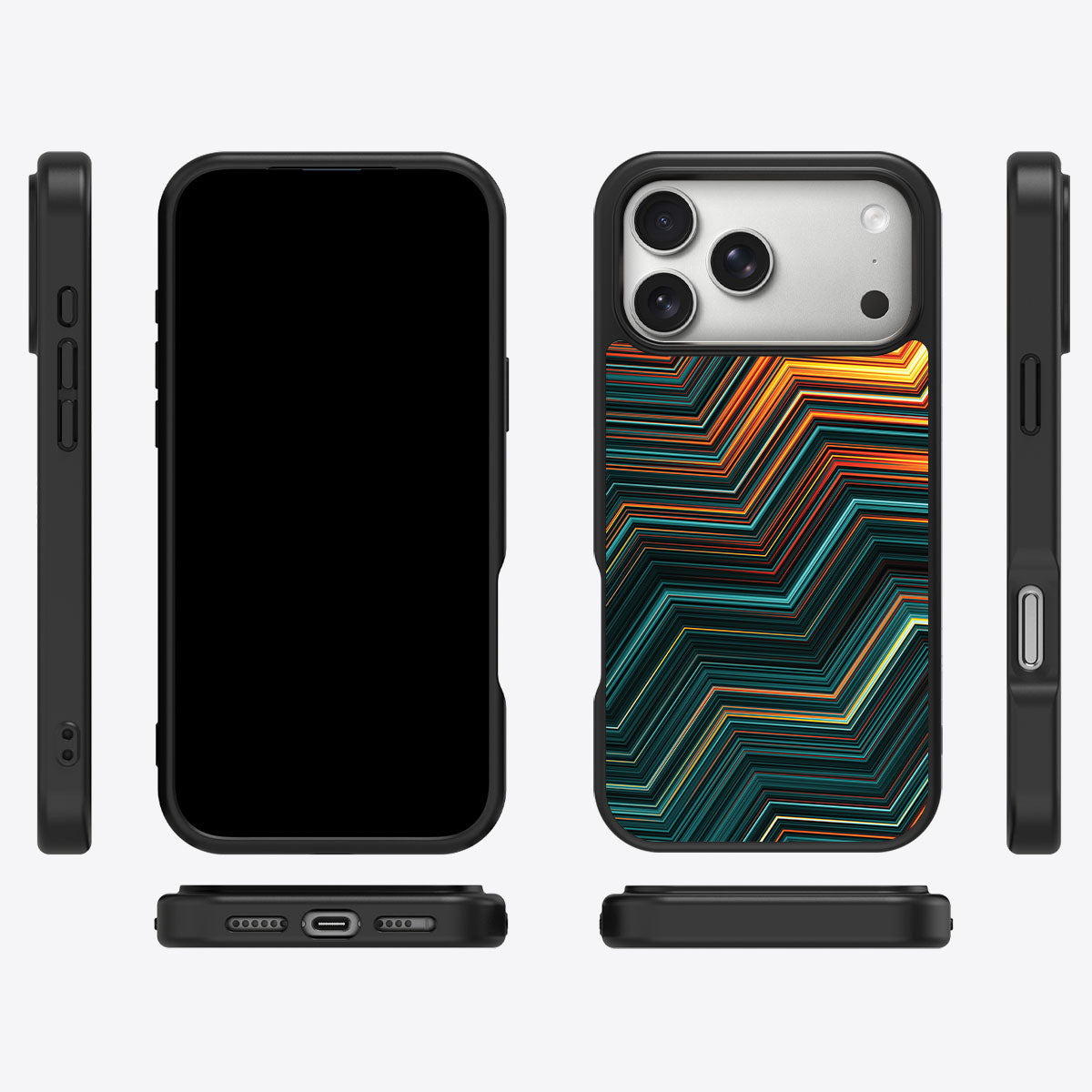 Techno Waves - iPhone 17 Pro Case #case type_core (magsafe), #case type_core (non magsafe)