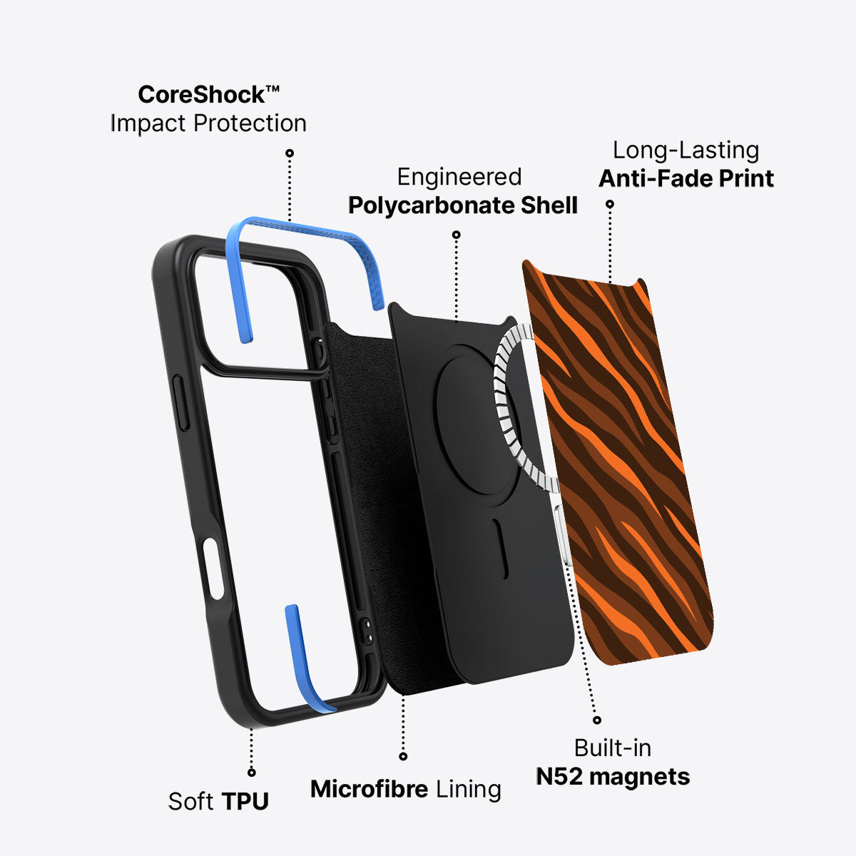 Tiger Trace - iPhone 17 Pro Case #case type_core (magsafe)