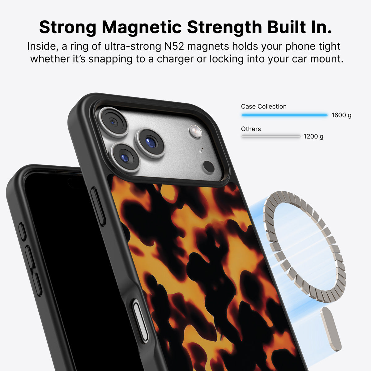Animal Print Designer iPhone 17 Pro Case – Tortoise Shell | MagSafe