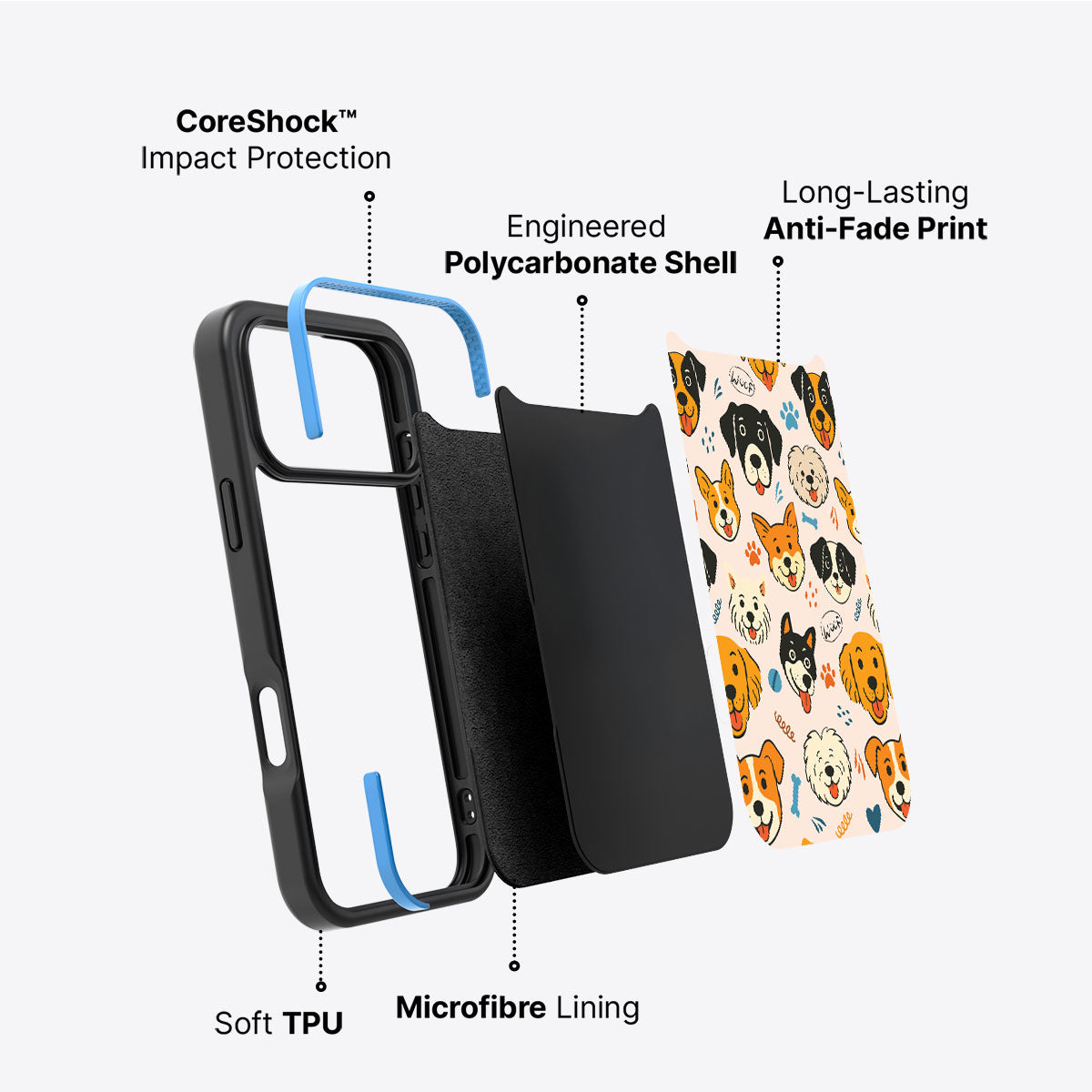 Woof Squad - iPhone 17 Pro Case, #case type_core (non magsafe)