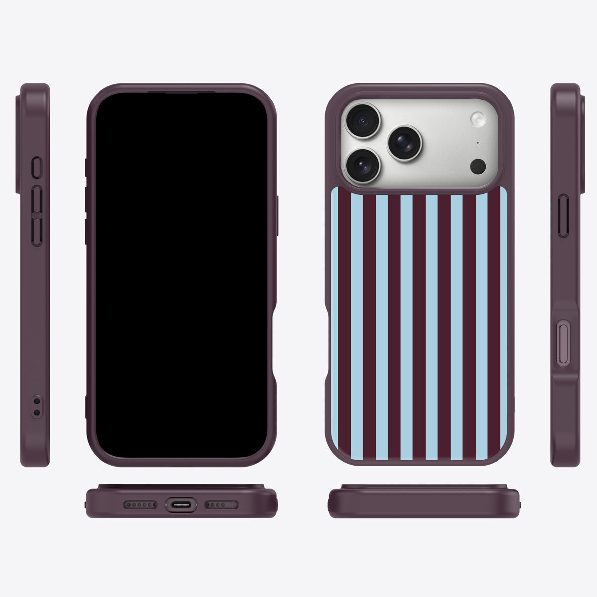 Cabernet Column iPhone 17 Pro Max case cover – multi-angle view