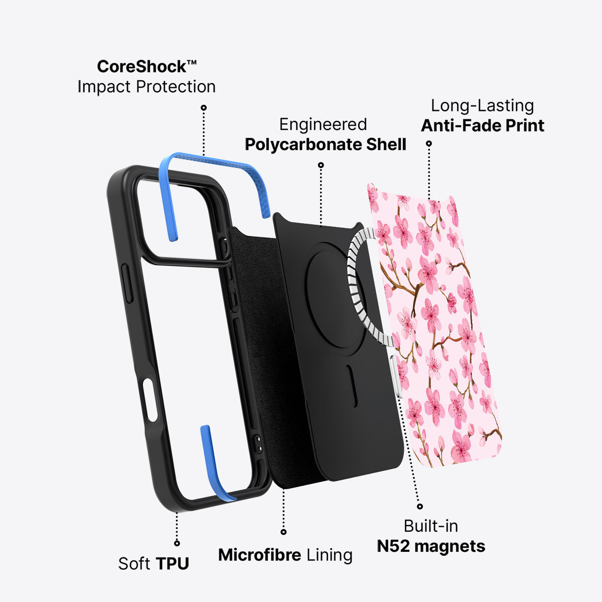 Cherry Blossom - iPhone 17 Pro Max Case #case type_core (magsafe)