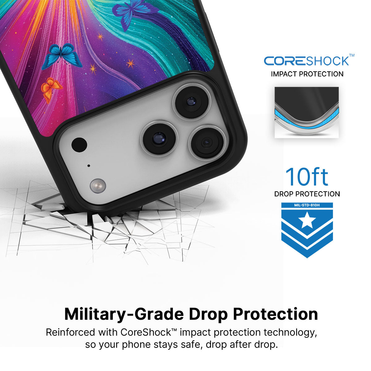 Galaxy Designer iPhone 17 Pro Max Case – Cosmic Aura | MagSafe
