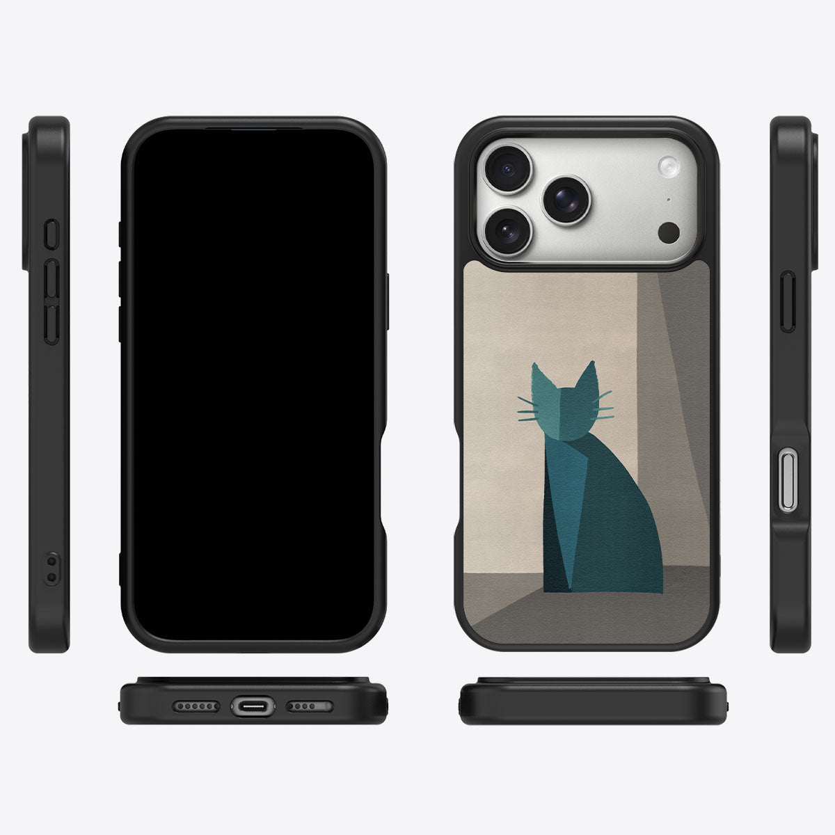 Cubist Feline - iPhone 17 Pro Max Case #case type_core (magsafe), #case type_core (non magsafe)
