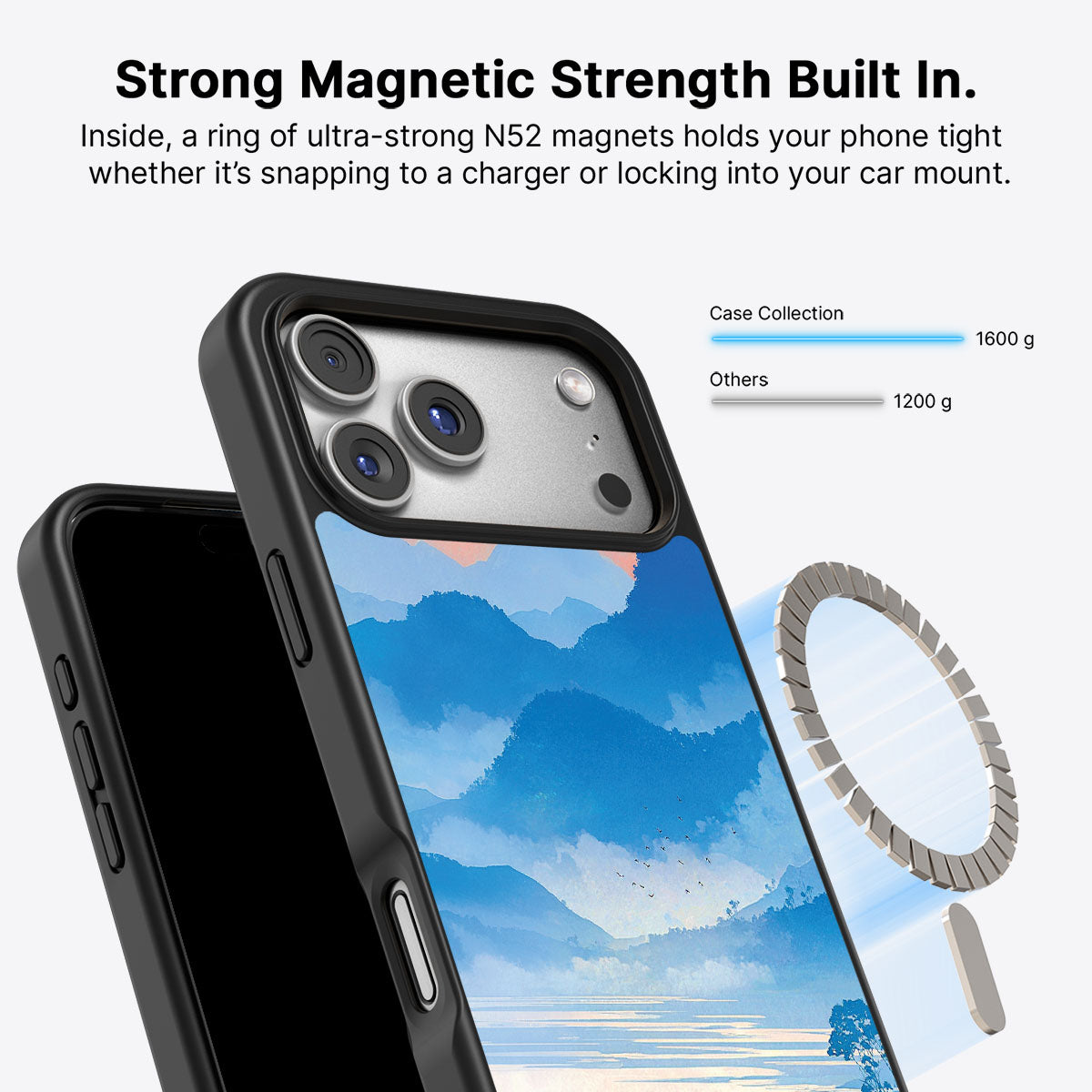 iPhone 17 Pro Max MagSafe case – Globe Trotter design