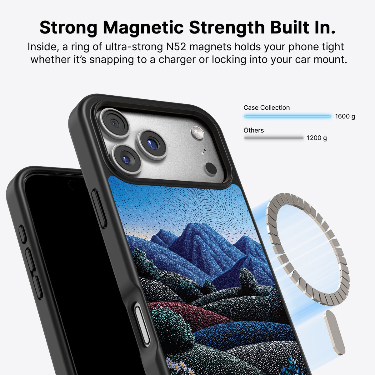 Blue Mountain Designer iPhone 17 Pro Max Case – Indigo Hills | MagSafe