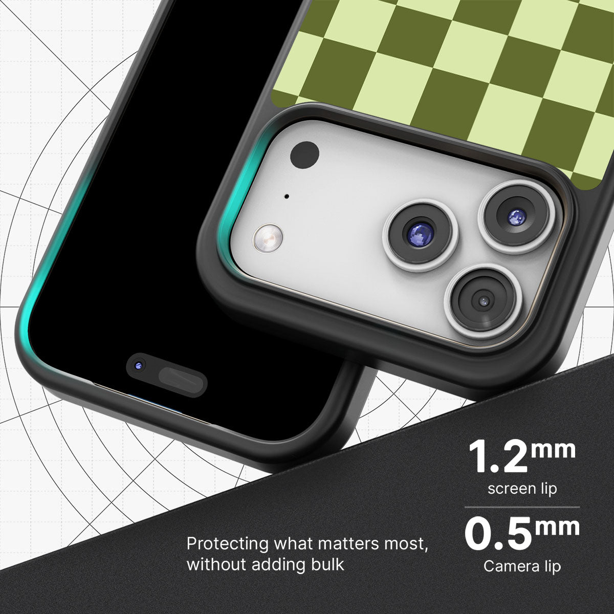 Olive Meadow slim iPhone 17 Pro Max phone case