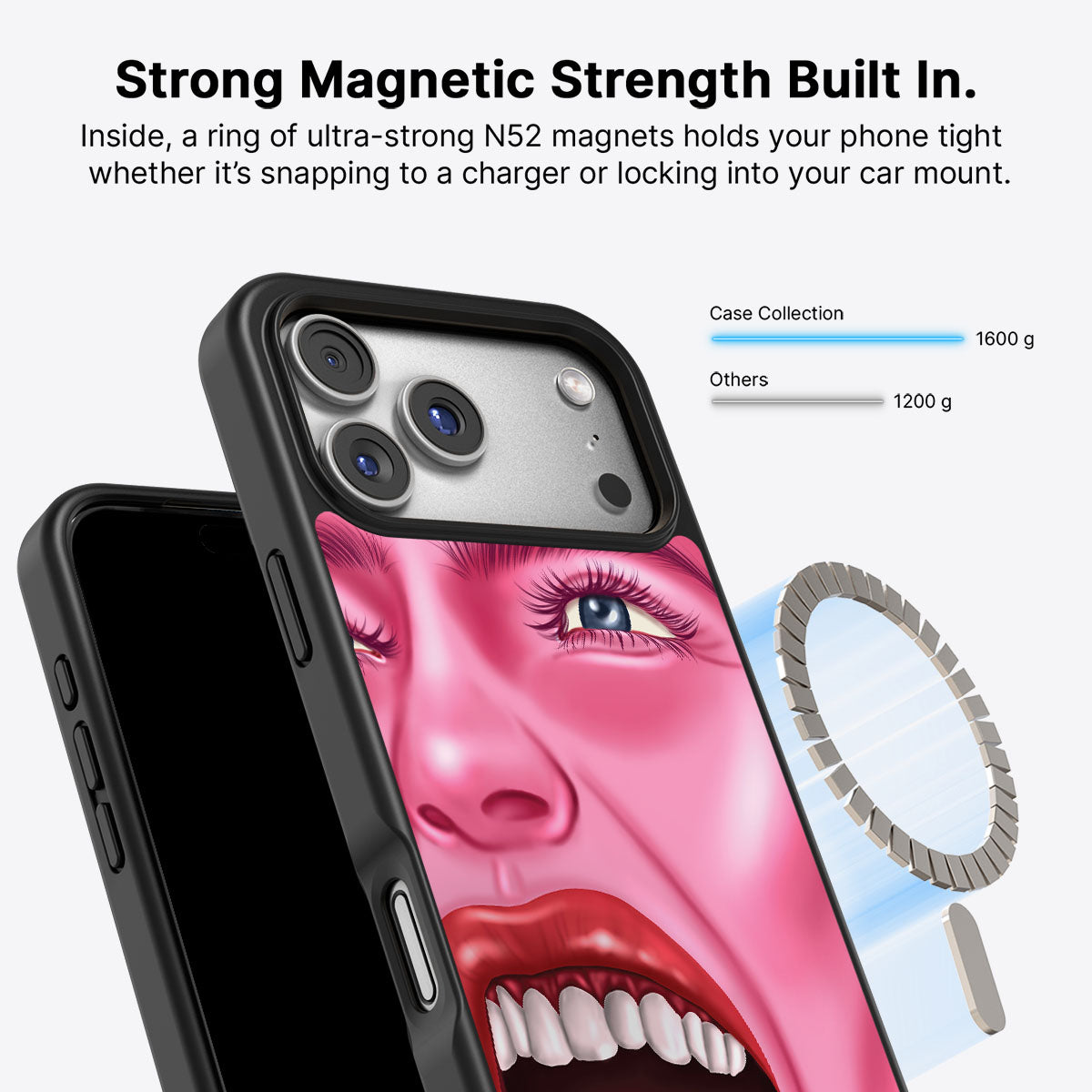 Pink Rage - iPhone 17 Pro Max Case #case type_core (magsafe)