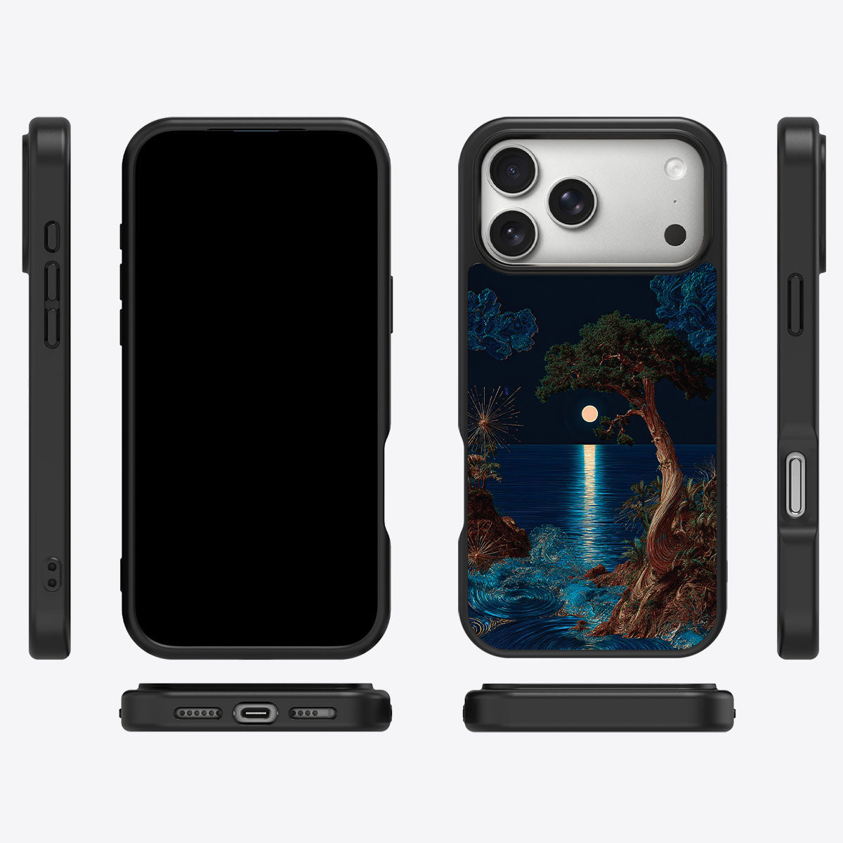 Quiet Moon iPhone 17 Pro Max case cover – multi-angle view
