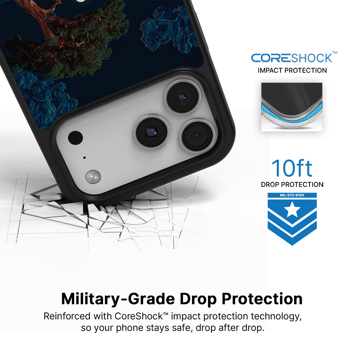 Quiet Moon iPhone 17 Pro Max case with drop protection