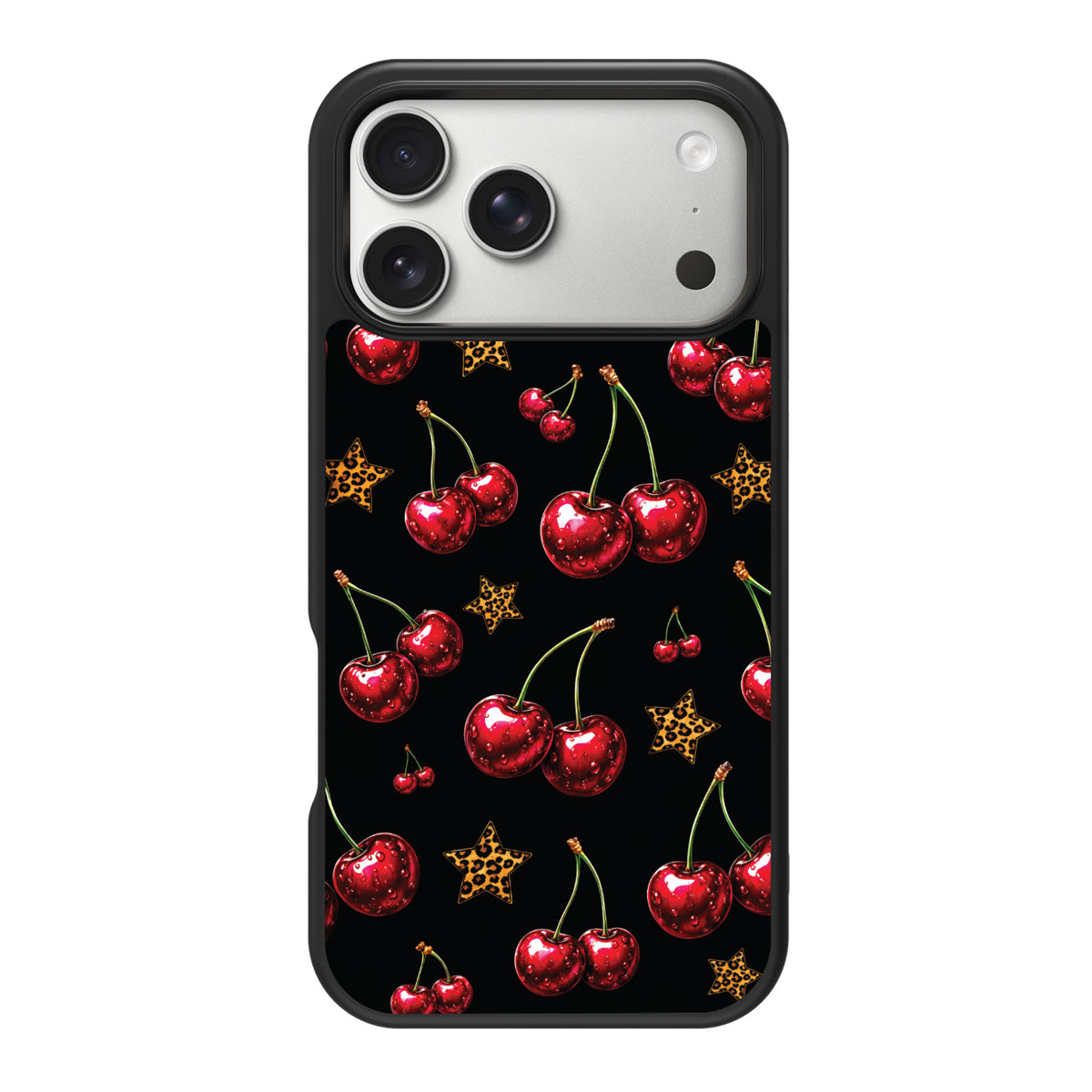 Rebel Cherry design back view – iPhone 17 Pro Max case