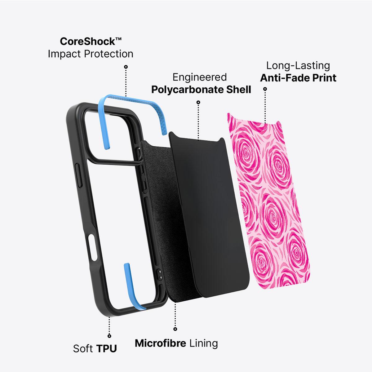 Rosy Reverie - iPhone 17 Pro Max Case  #case type_core (non magsafe)