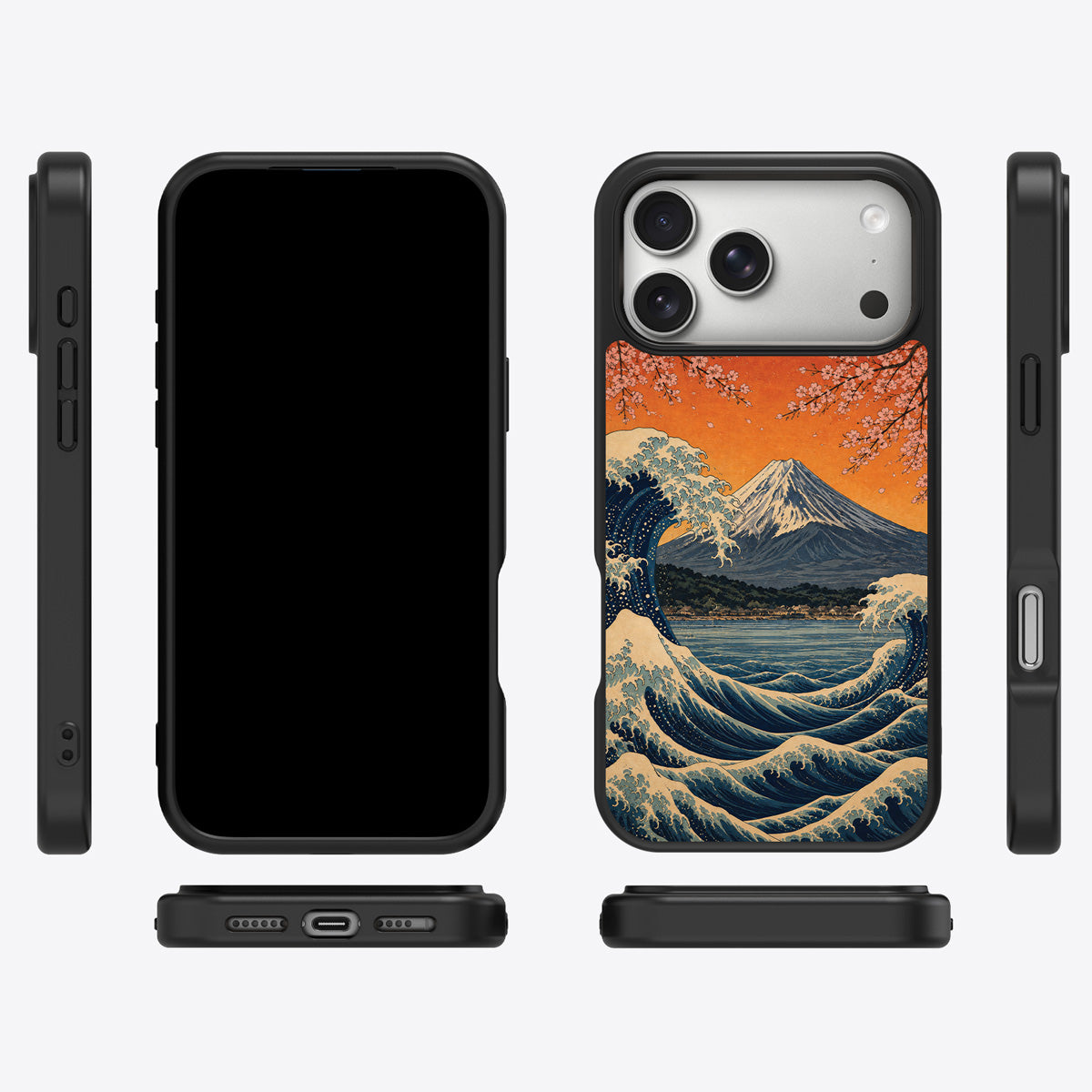 Sakura Coast iPhone 17 Pro Max case cover – multi-angle view