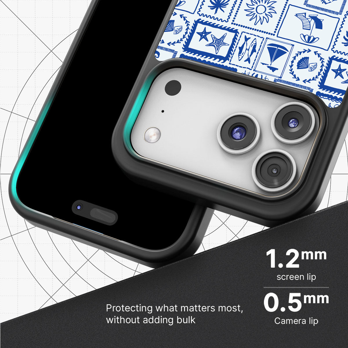 Seaside Sketches - iPhone 17 Pro Max Case #case type_core (magsafe), #case type_core (non magsafe)