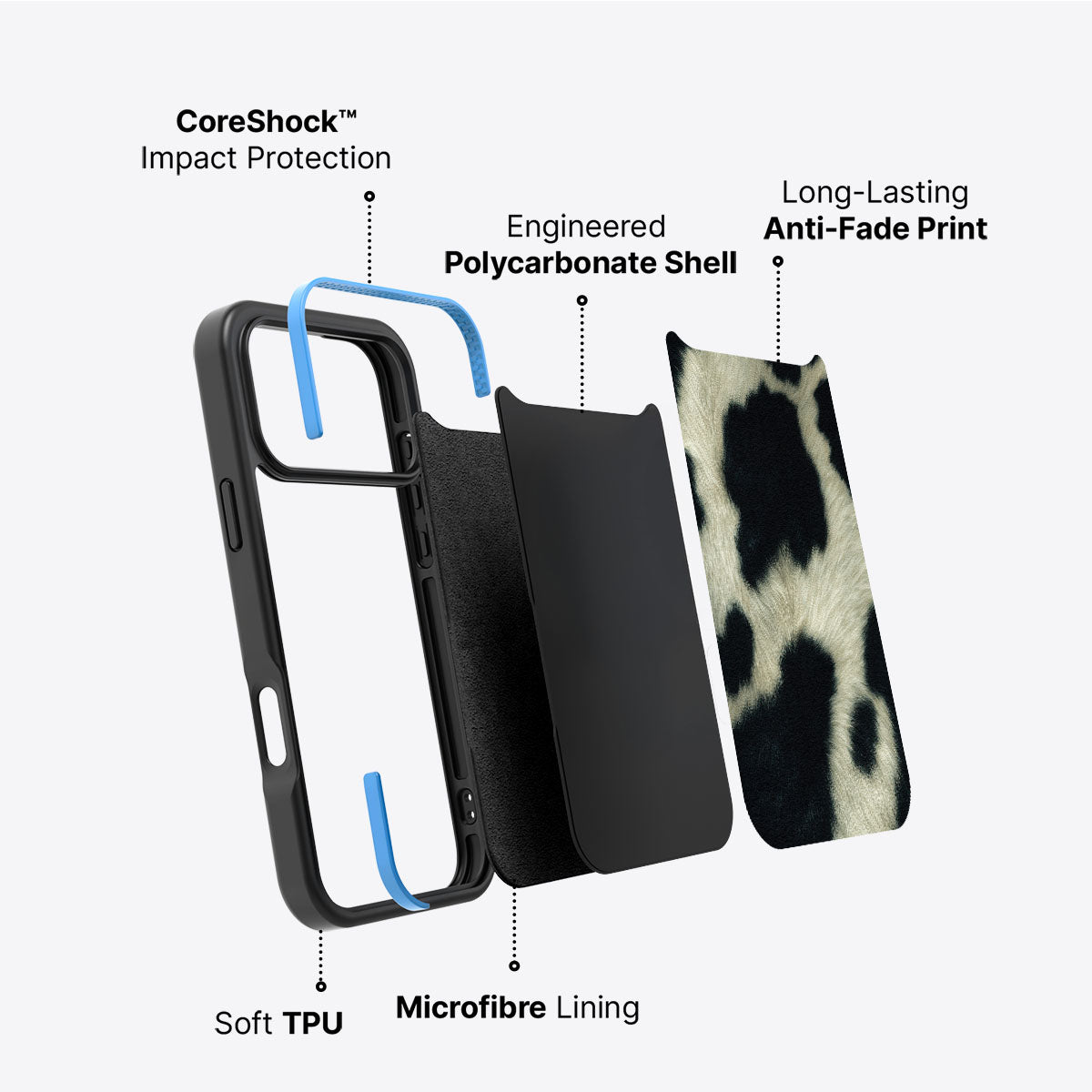 Swiss Cow - iPhone 17 Pro Max Case  #case type_core (non magsafe)