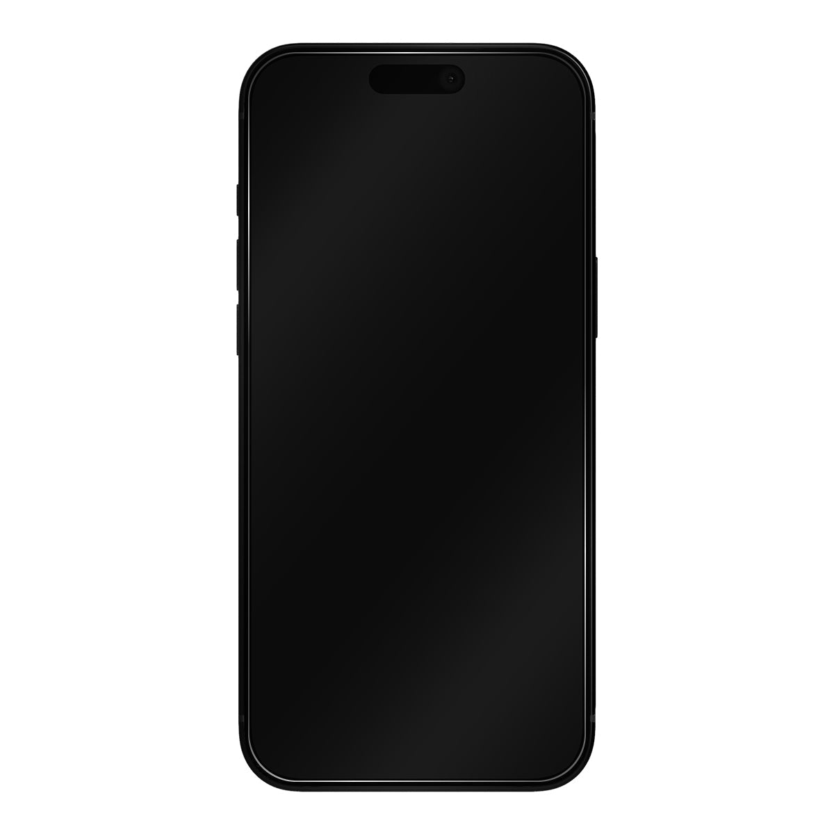 iPhone 18 Pro screen protector fitted edge-to-edge on a black iPhone, front view